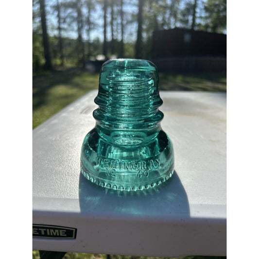Stunning Rare Vintage Petticoat Aqua Glass Insulator Hemingray Patent May 2 1893