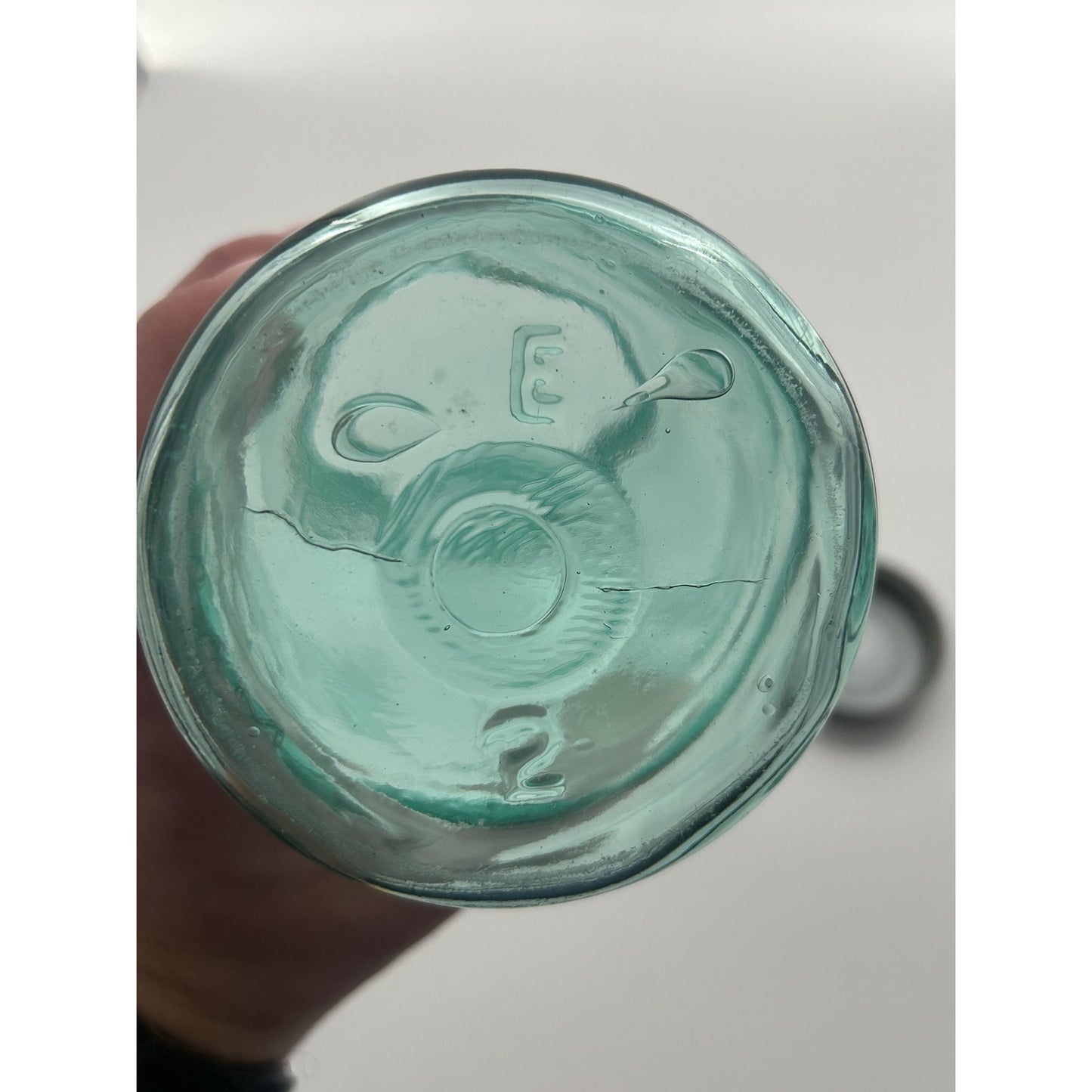 Antique Ball Mason Quart Deep Teal Aqua 1910–1923 Underlined Script Near Mint Zinc Lid 100+ Year Old Vintage Canning Jar