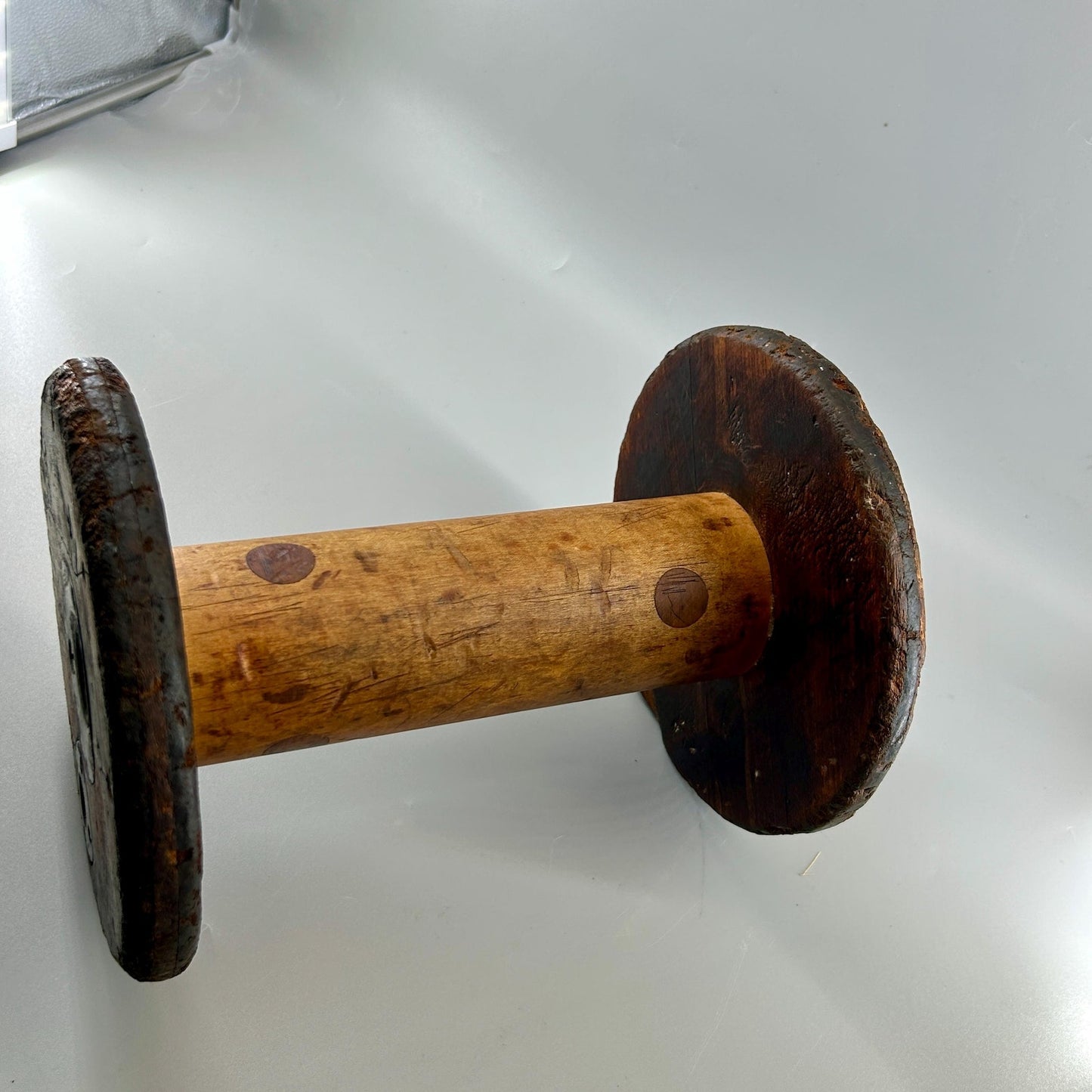 Exceptional Antique Vermont Textile Mill Bobbin Factory Stamped Burlington VT Early American Industrial Artifact Decor