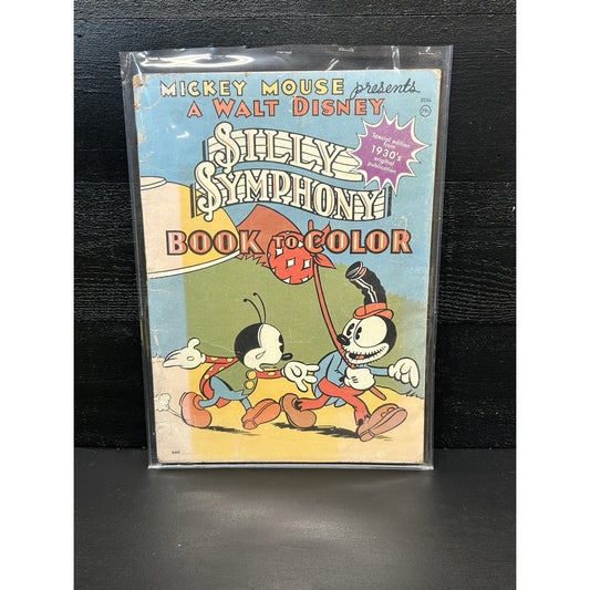 1930s Walt Disney Silly Symphony Coloring Book Original Vintage Disneyana Rare
