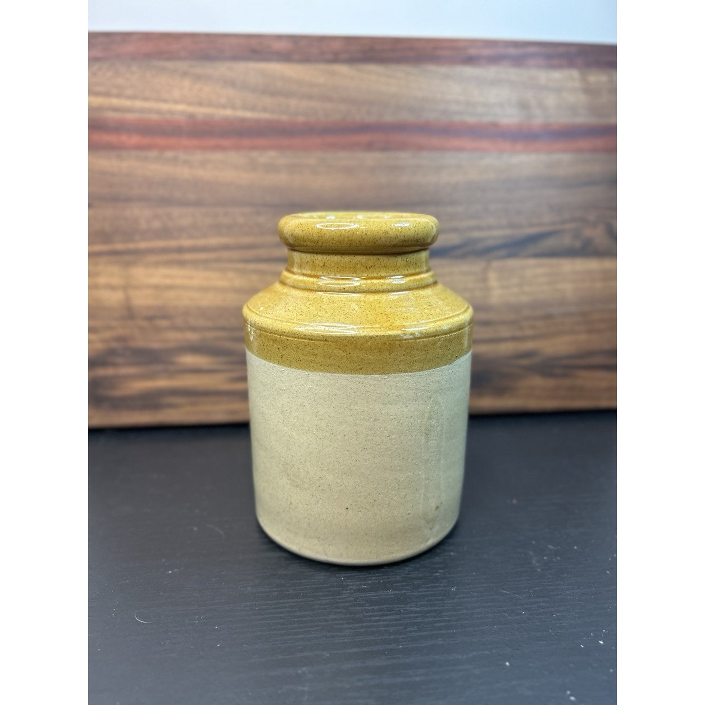 Antique English stoneware crock Skey Tamworth 1800s back view