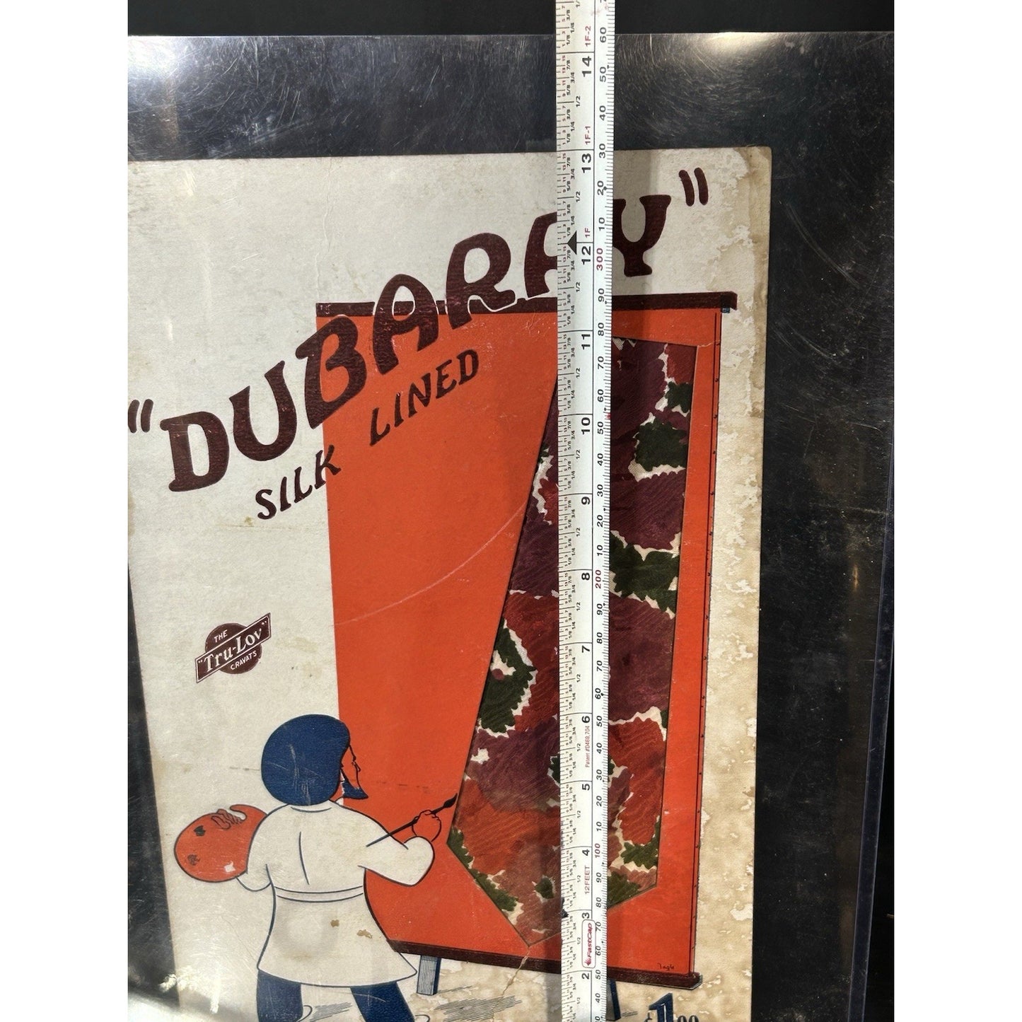 Vintage Tru-Lov Cravats silk tie advertising card back view