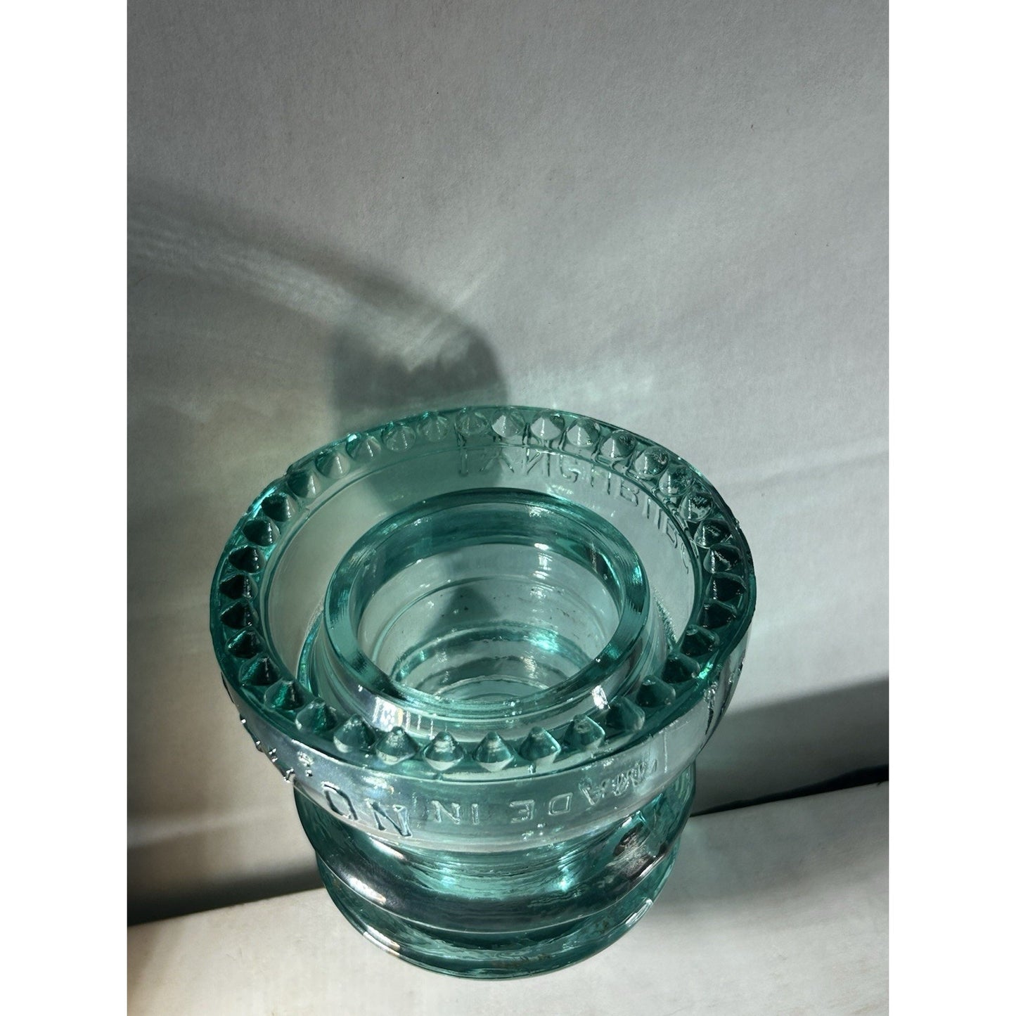 Rare Vintage Lynchburg No. 44 Glass Insulator – Ice Blue CD 154 – Made in USA –