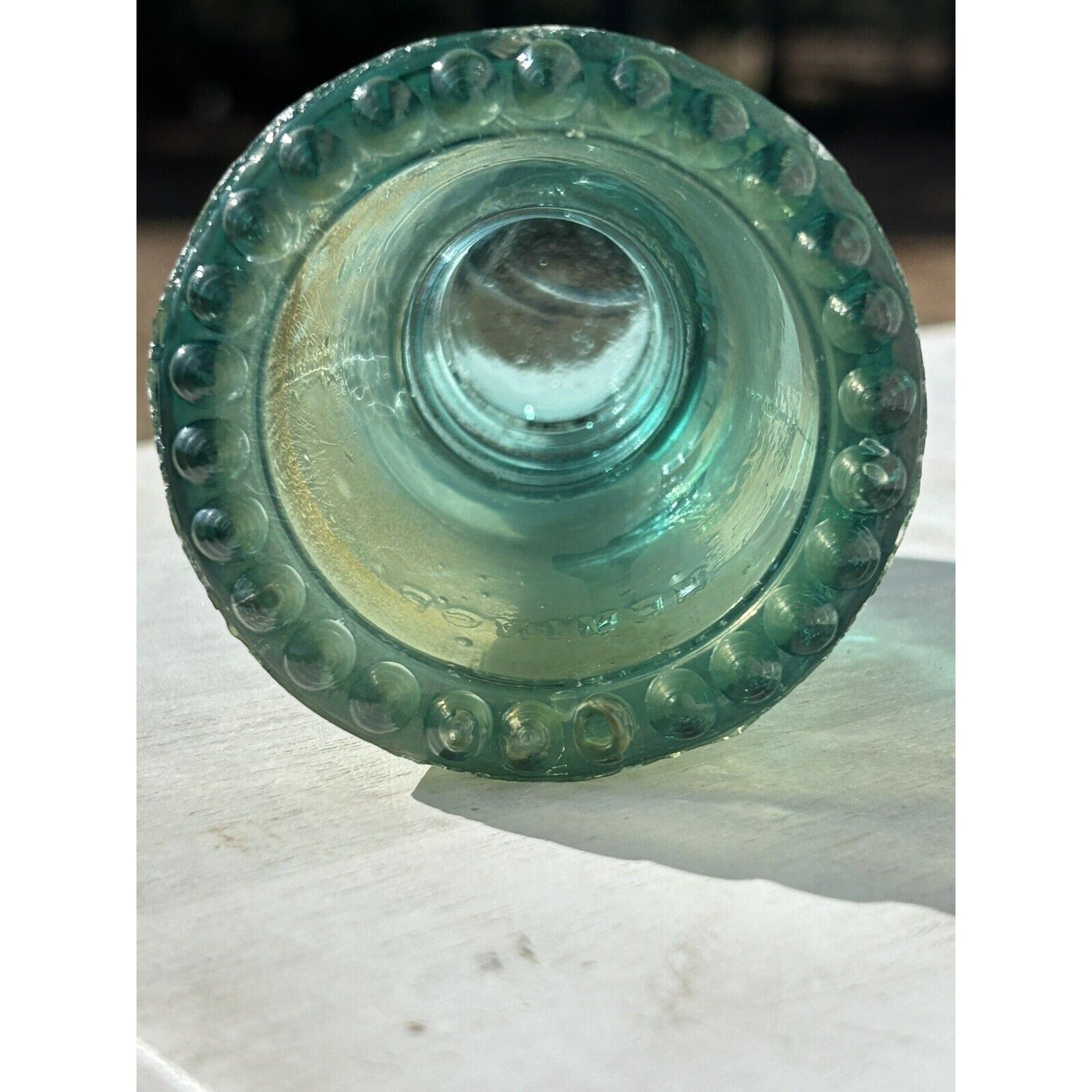 Hemingray No 9 antique aqua 1893 insulator overall