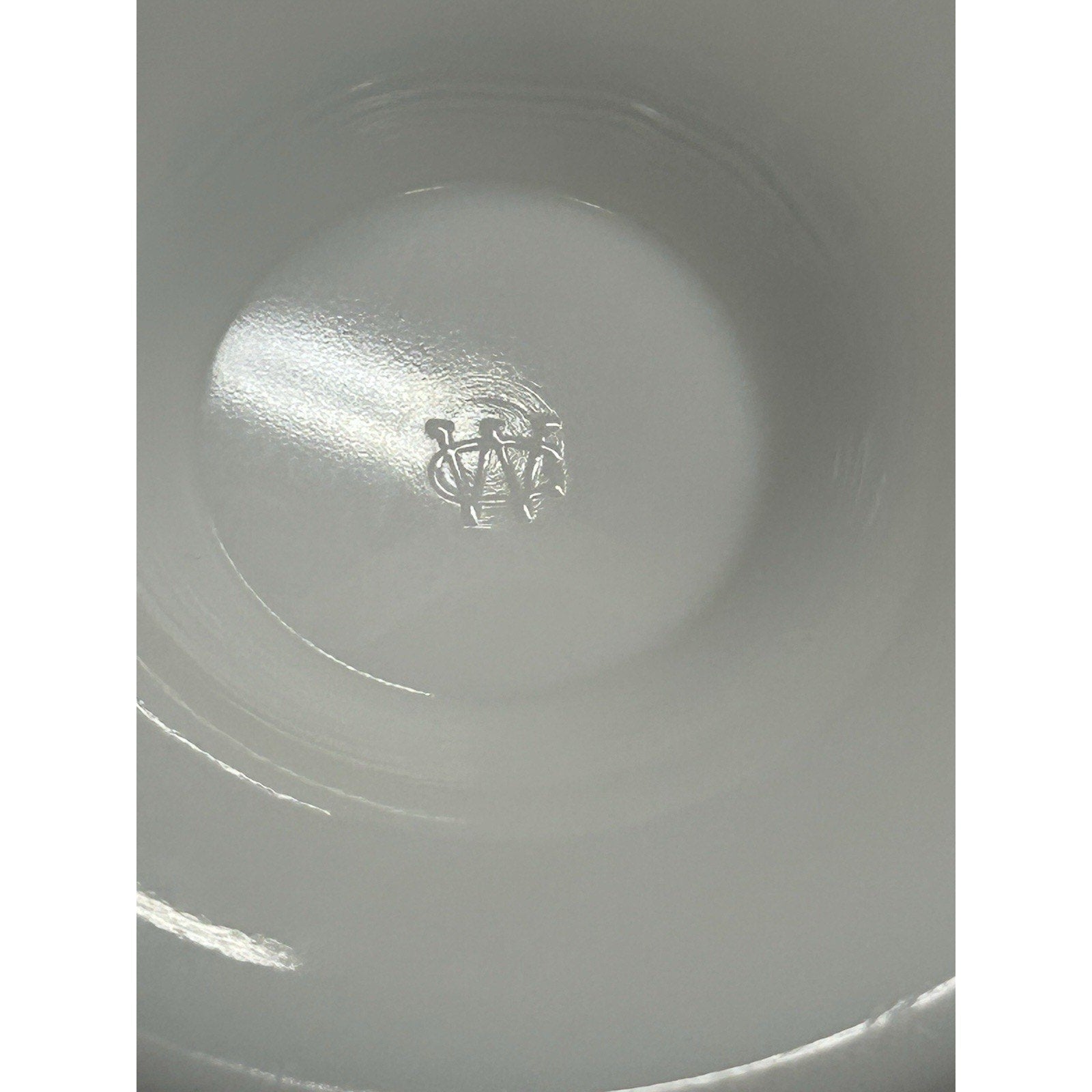 1950s Westmoreland milk glass grapes vine pitcher back view