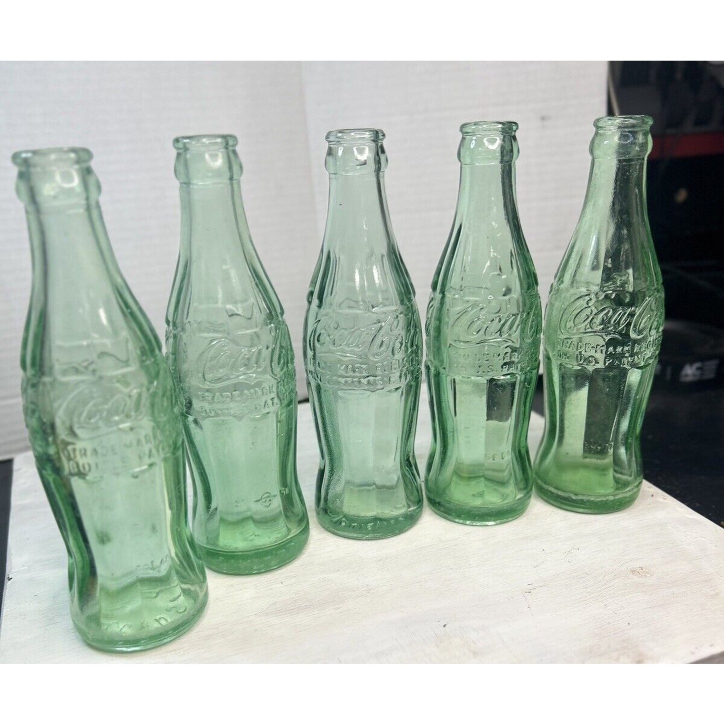 Antique Lot 5 Different Pat Dec 25 1923 Hobble Skirt Coca Cola 6 Oz Bottle