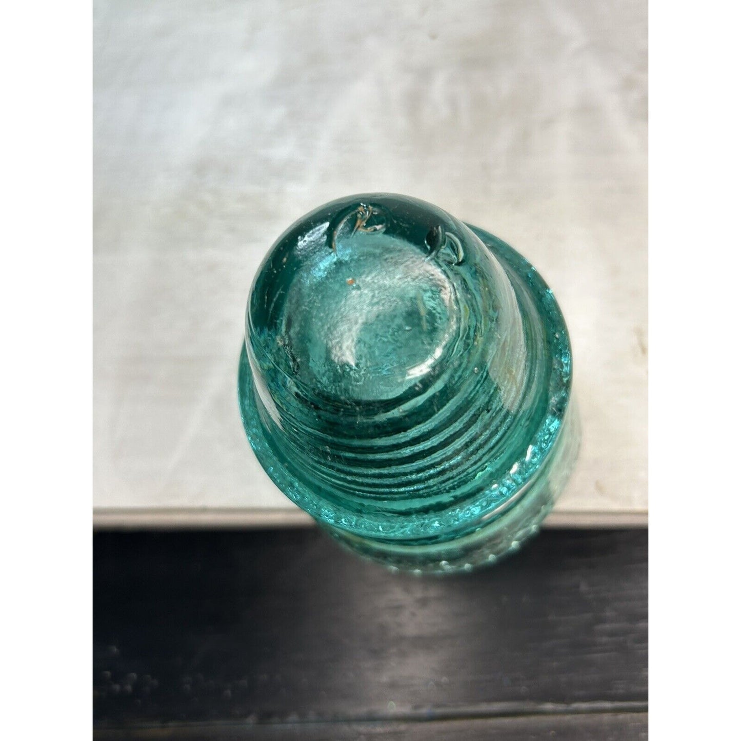 Antique H.G. Co. Petticoat Glass Insulator — Patent May 2 1893 — Aqua Green — HGCO