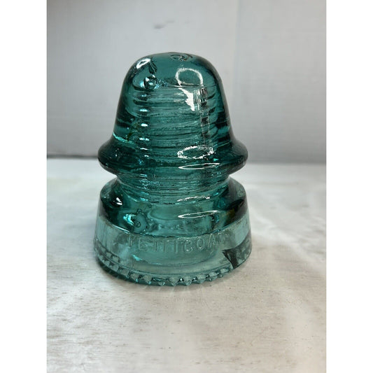 Antique H.G. Co Petticoat May 2nd 1893 Aqua Green Glass Insulator HGCO