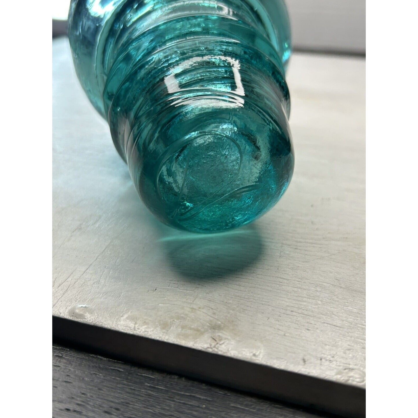 Antique Hemingray No. 40 CD 152 Aqua Glass Insulator — Patent May 2, 1892 — Embossed Variant