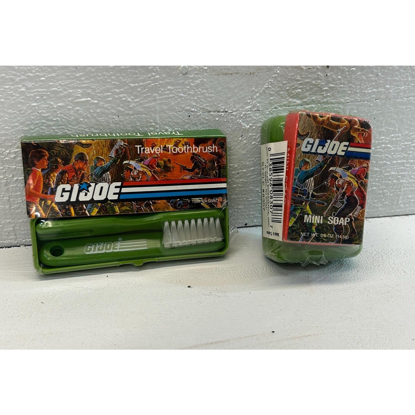 Vintage 1986 G.I. Joe Travel Toothbrush & Mini Soap Set – Hasbro Sealed Toiletries with Original Packaging – Retro Action Figure Toy