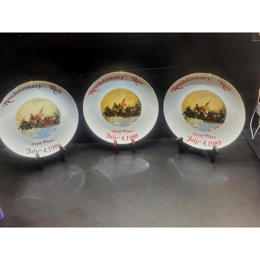 Revolutionary Run plates set 1986 1988 1989 Washington Crossing Delaware July 4th commemorative front