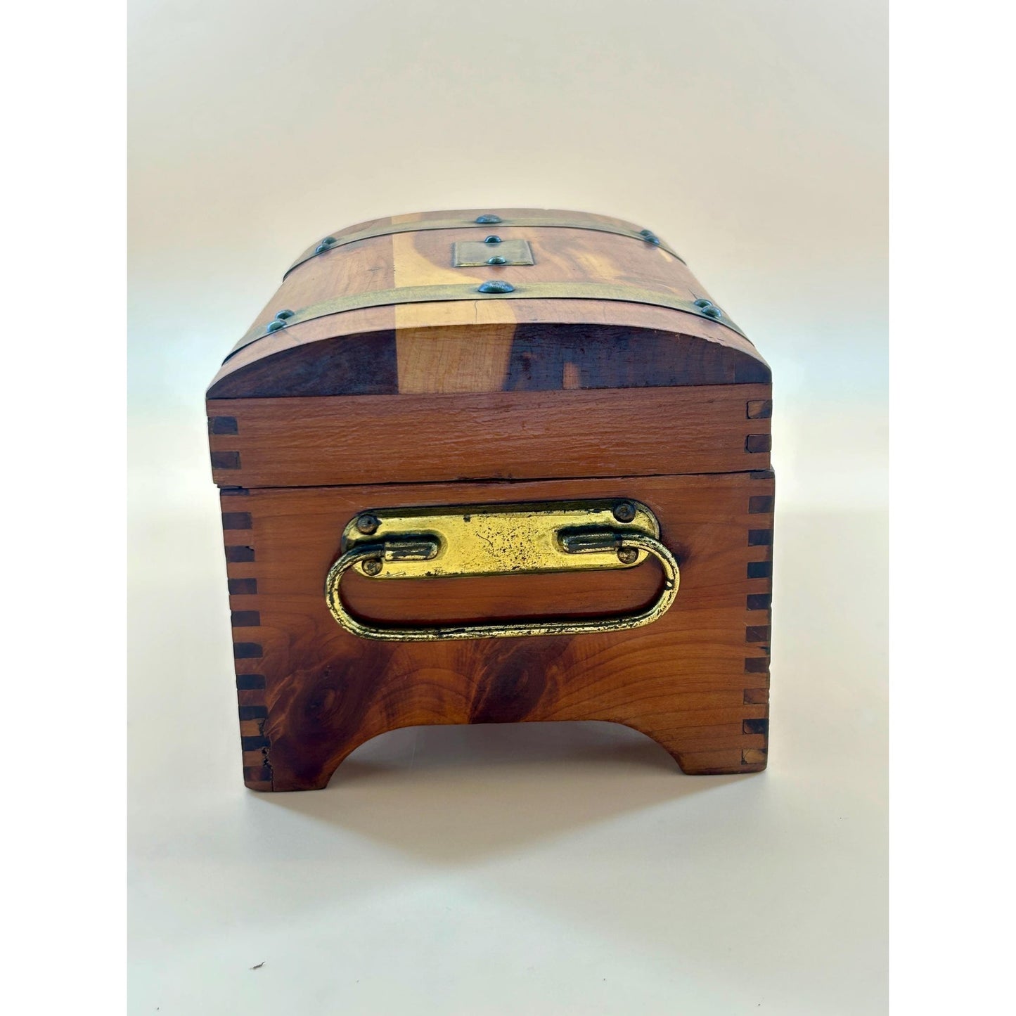 Antique Cedar Jewelry Box McGraw Box Co 1926 Patent Art Deco Cedar Keepsake Chest Vintage Wooden Jewelry Chest Dovetail Cedar Trinket Box