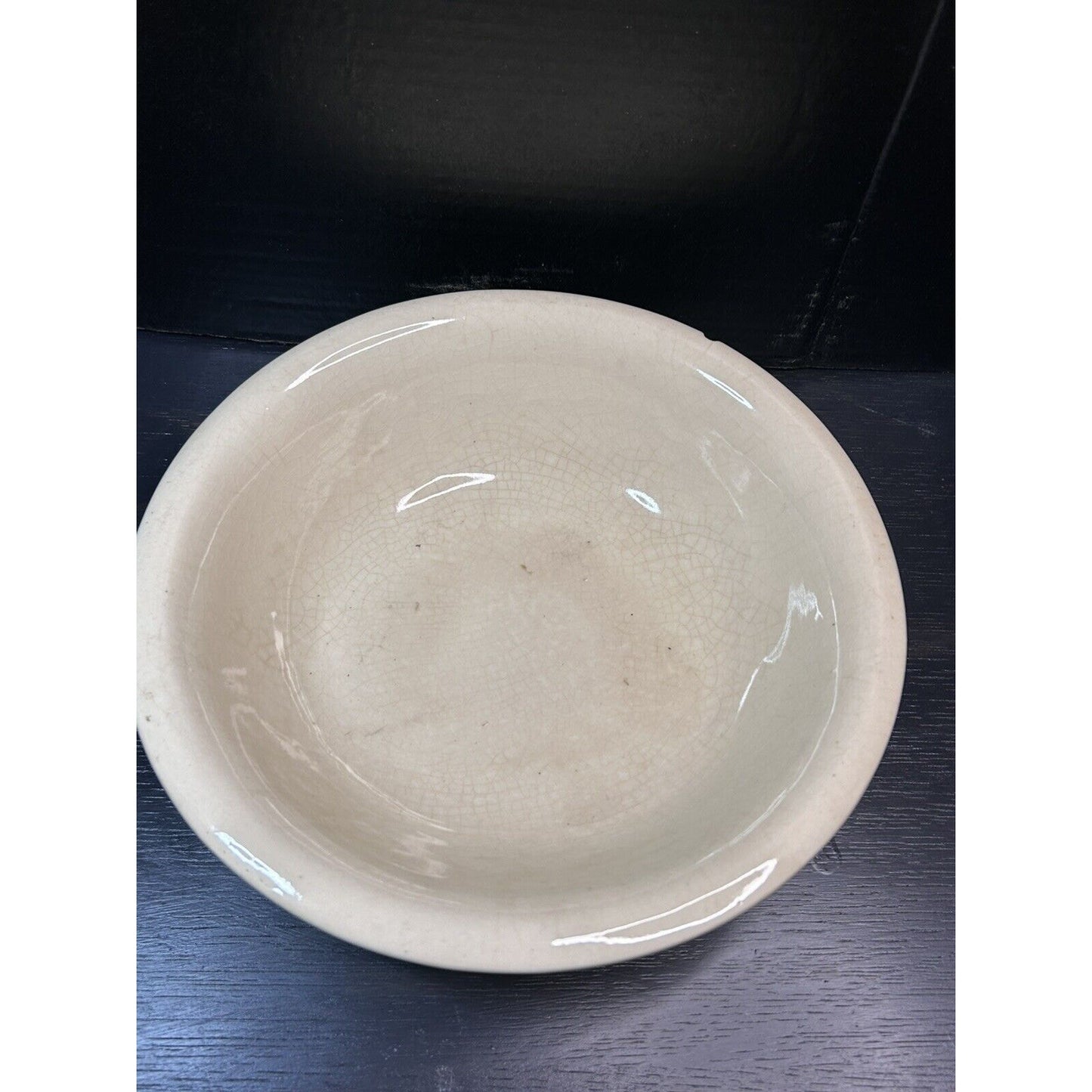 McCoy 7515 USA cream white mixing bowl all angles farmhouse