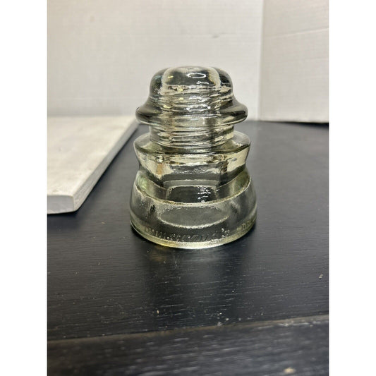 Gorgeous Pristine Vintage Armstrong DP1 Glass Insulator Crystal Clear