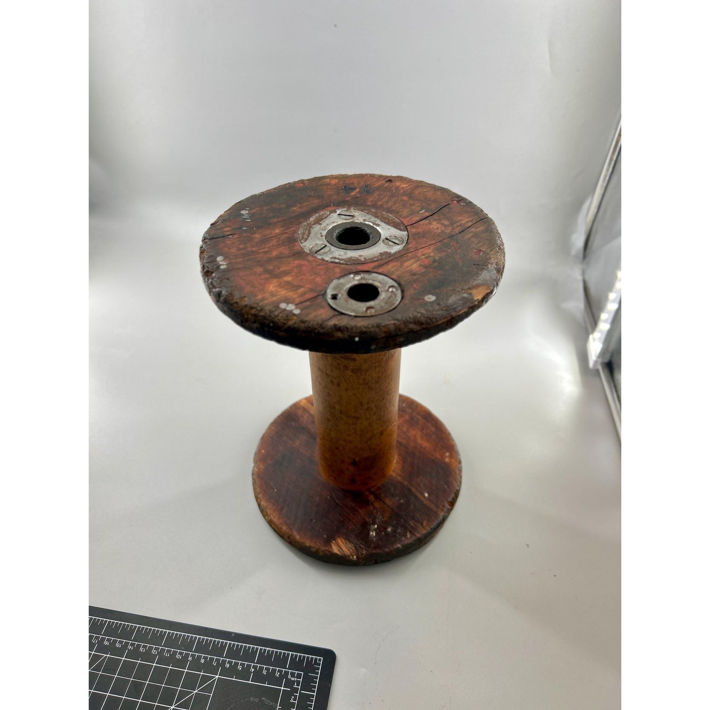 Exceptional Antique Vermont Textile Mill Bobbin Factory Stamped Burlington VT Early American Industrial Artifact Decor
