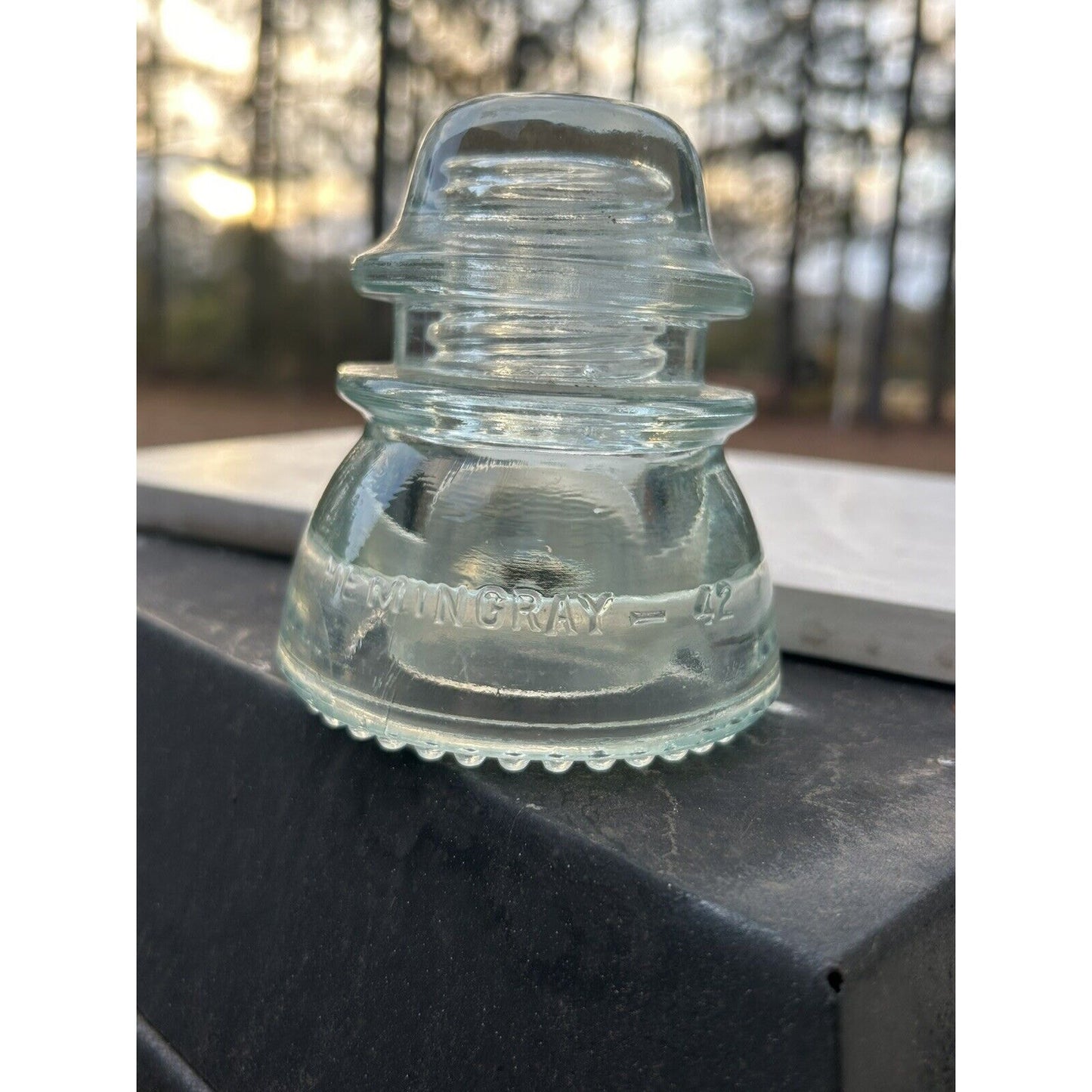 Vintage Hemingray 42 clear insulator overall condition