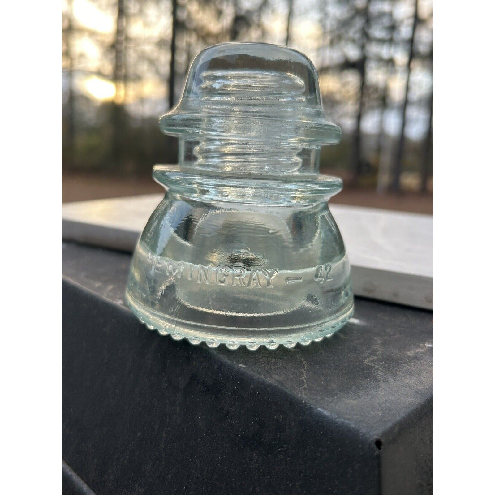 Vintage Hemingray 42 clear insulator overall condition