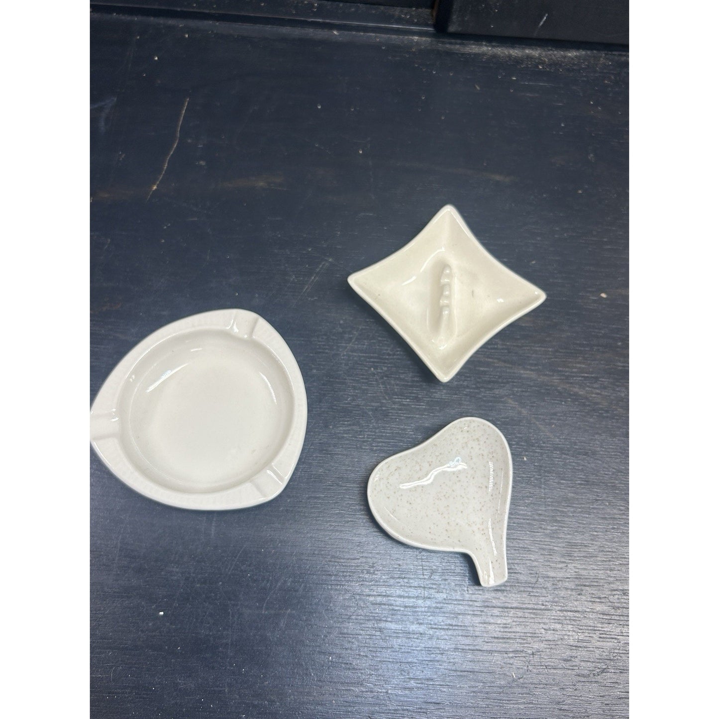 Vintage Red Wing Pottery Lot of 3 Mid Century Modern Ashtray Trinket Dishes