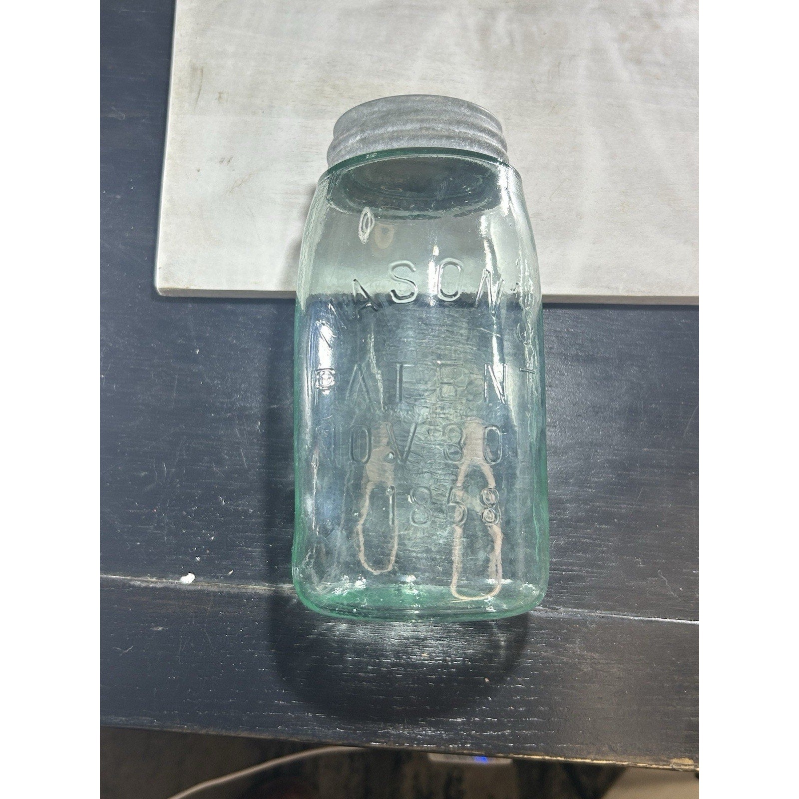 Rare Mason 1858 quart jar bubbles overall condition display