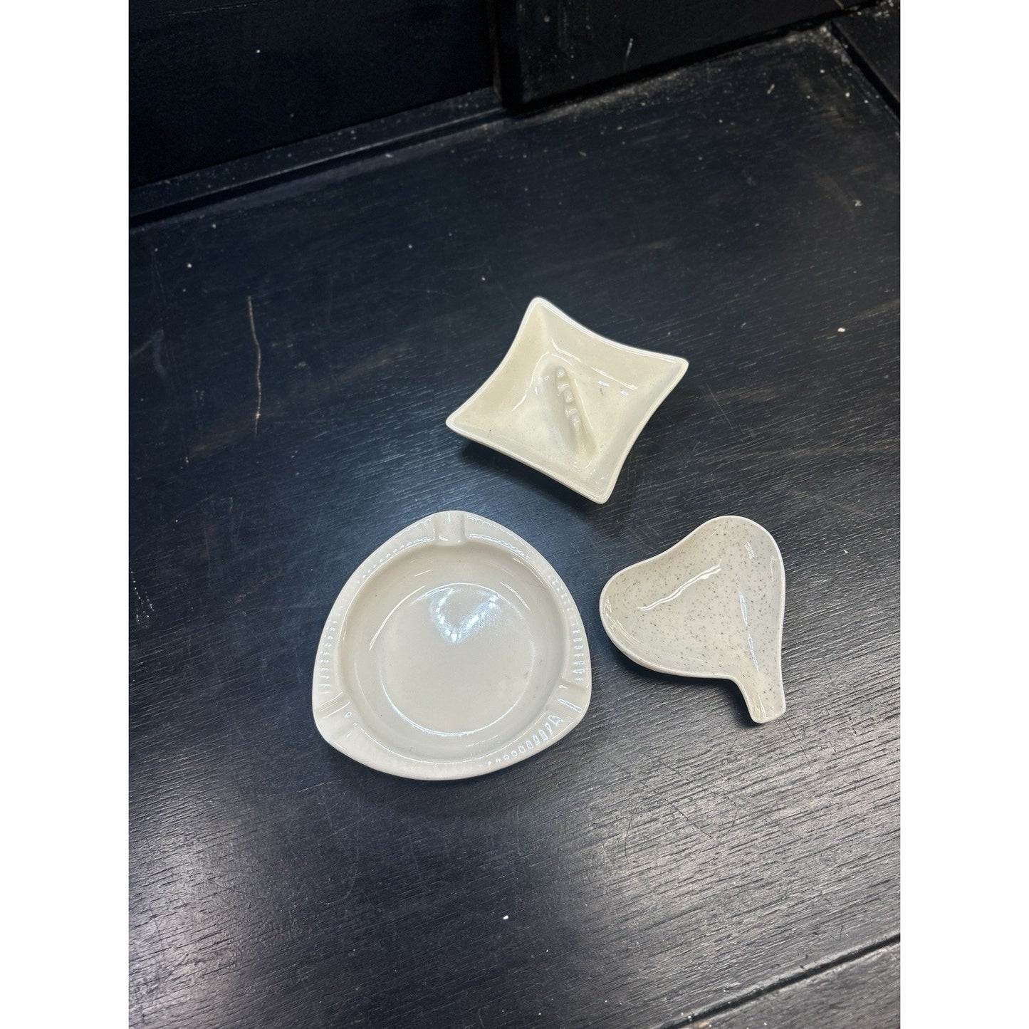 Vintage Red Wing Pottery Lot of 3 Mid Century Modern Ashtray Trinket Dishes