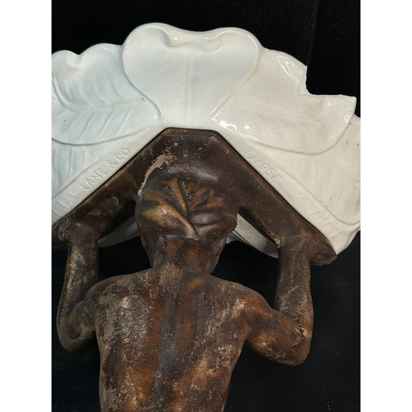 Vintage Lane Co 1958 ceramic compote overall condition