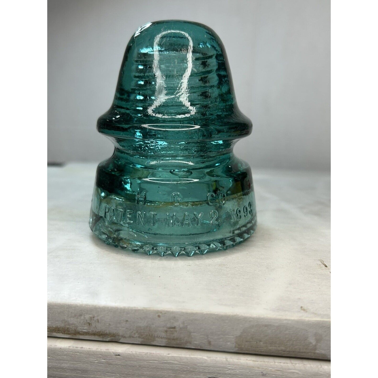 H.G. Co Petticoat aqua green insulator crown top 1893