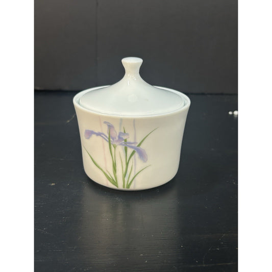 Corning Corelle Shadow Iris Sugar Bowl With Lid Vintage Kitchenware