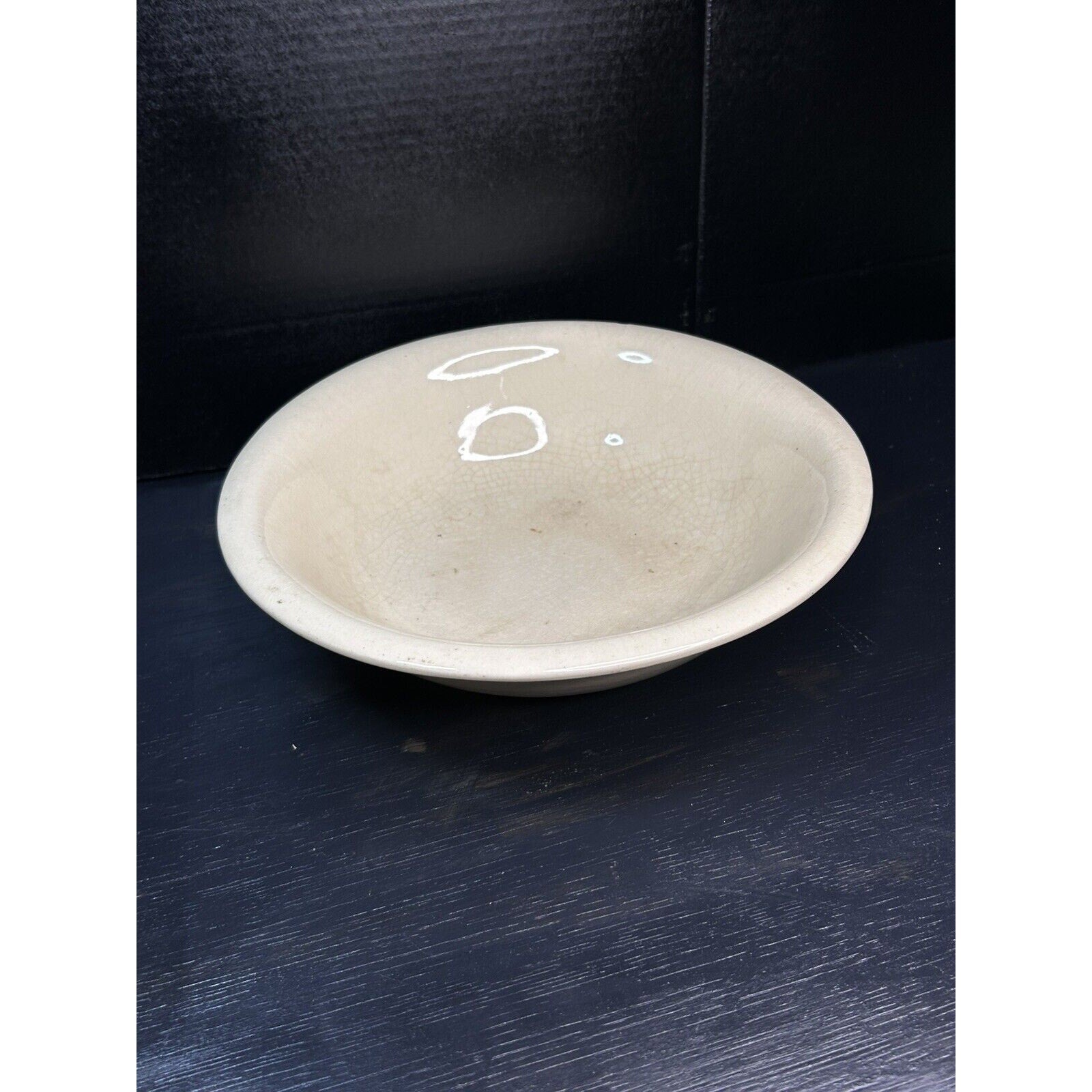 Vintage McCoy USA bowl embossed number detail cream glaze
