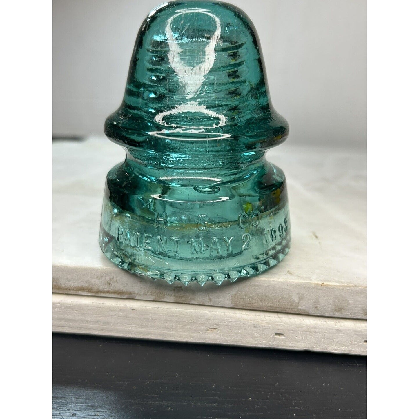 Antique HGCO petticoat insulator 1893 base patent mark