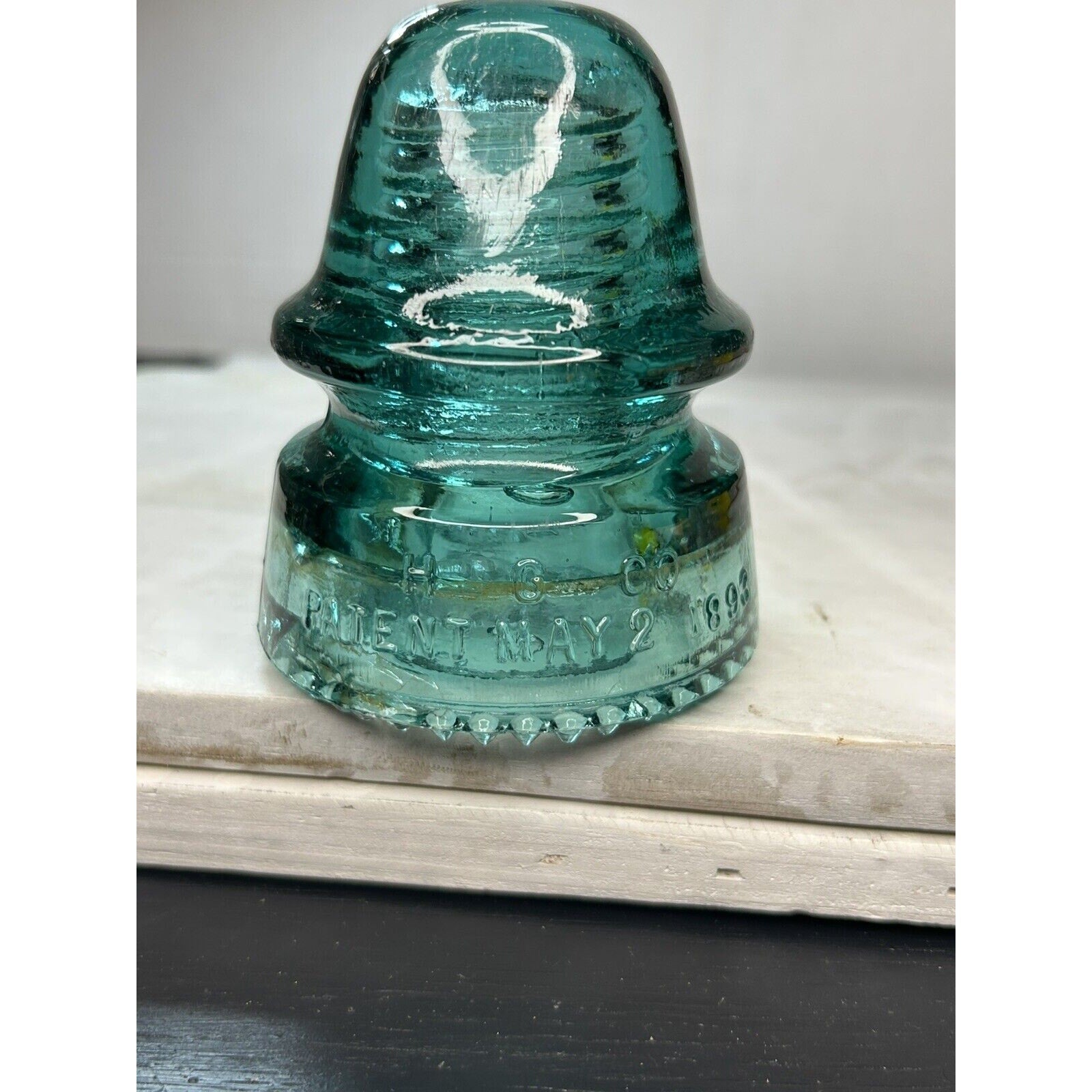 Antique HGCO petticoat insulator 1893 base patent mark