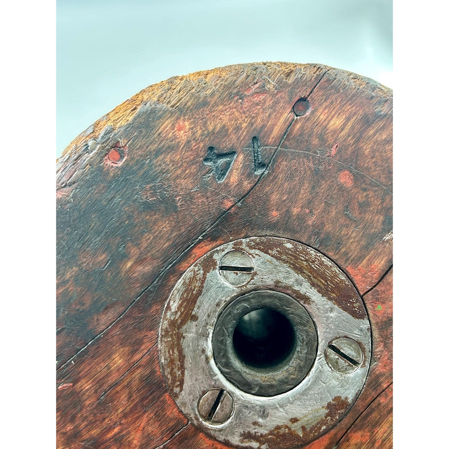 Exceptional Antique Vermont Textile Mill Bobbin Factory Stamped Burlington VT Early American Industrial Artifact Decor