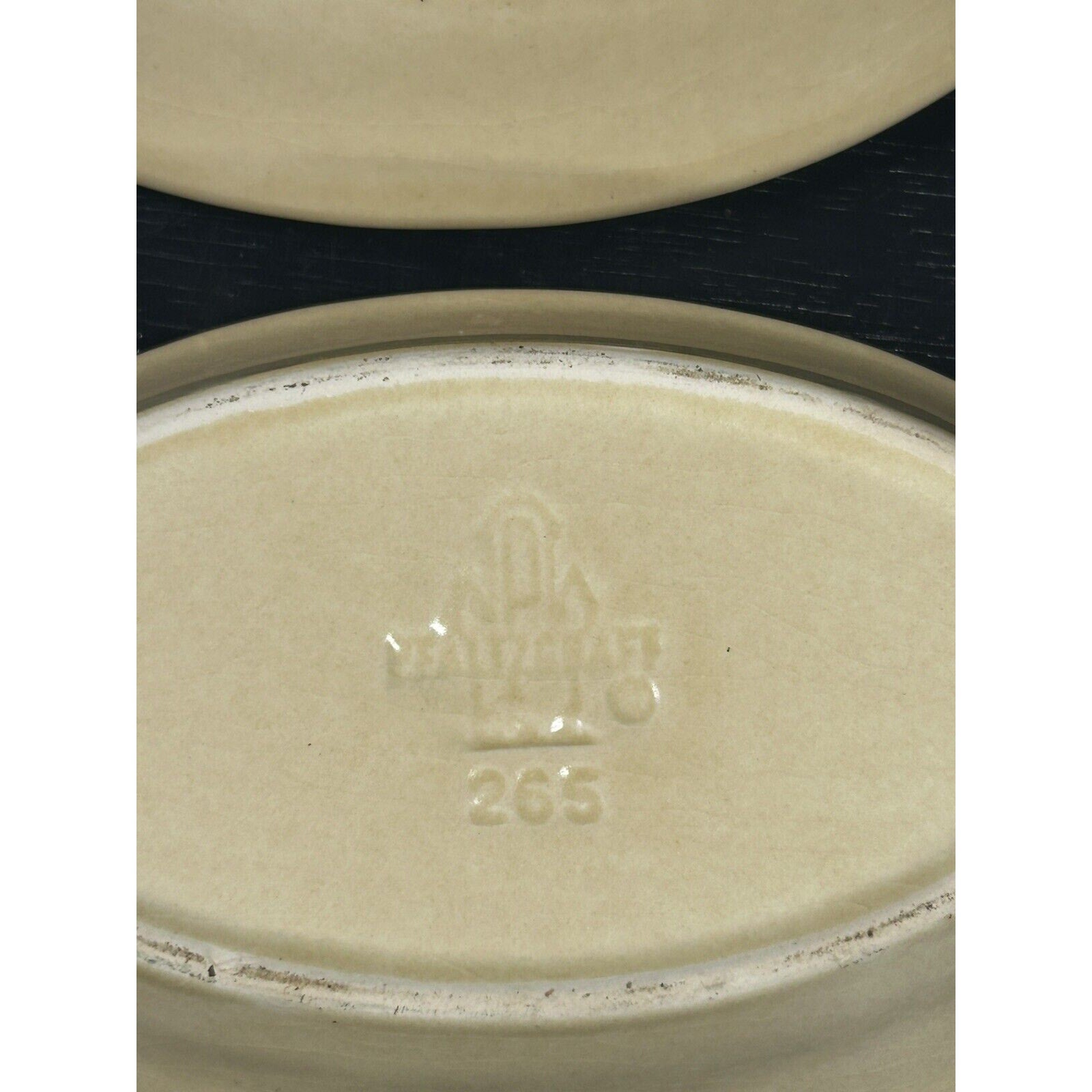 Vintage Pfaltzgraff Village stoneware au gratin dish interior