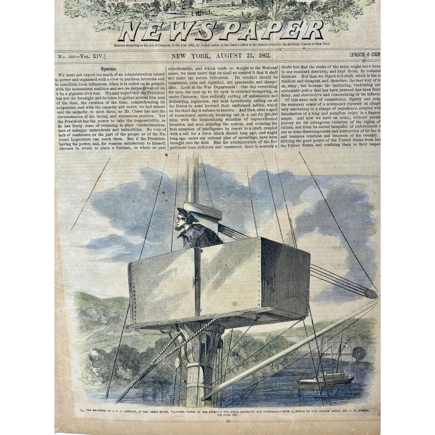 Antique Civil War 1862 Frank Leslie’s Newspaper Antietam Ironclad Original Covers Set of 3 Authentic Naval Battle Engraving Illustrated News