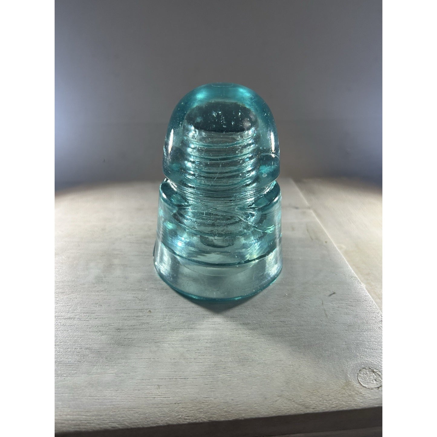 Gorgeous Vintage Ice Blue Brookfield CD 145 Beehive Glass Insulator . Great Cond