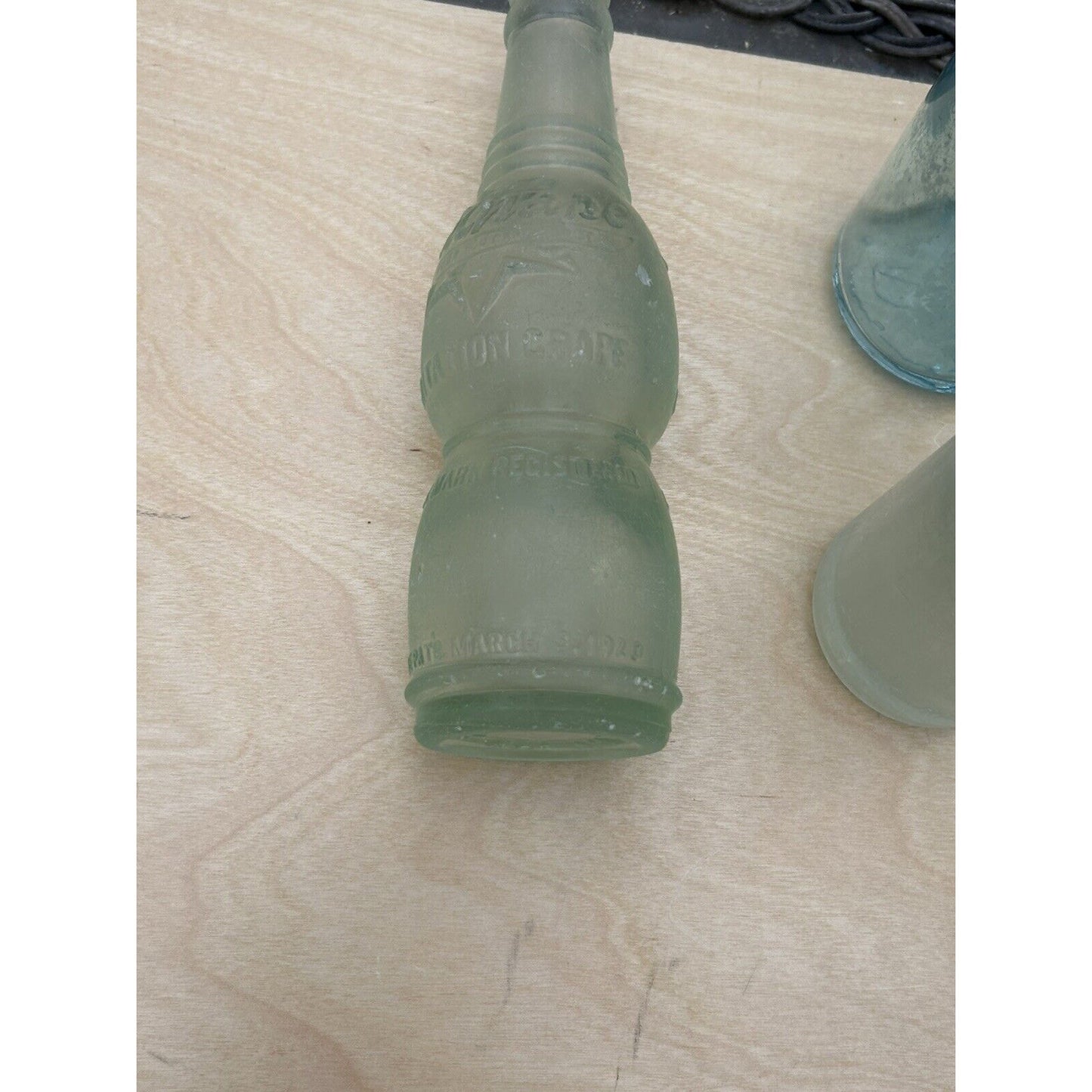 Antique NuGrape Soda Bottle — Savannah, Georgia — Embossed 6 oz Art Deco Glass — Bottle Patented March 9, 1920