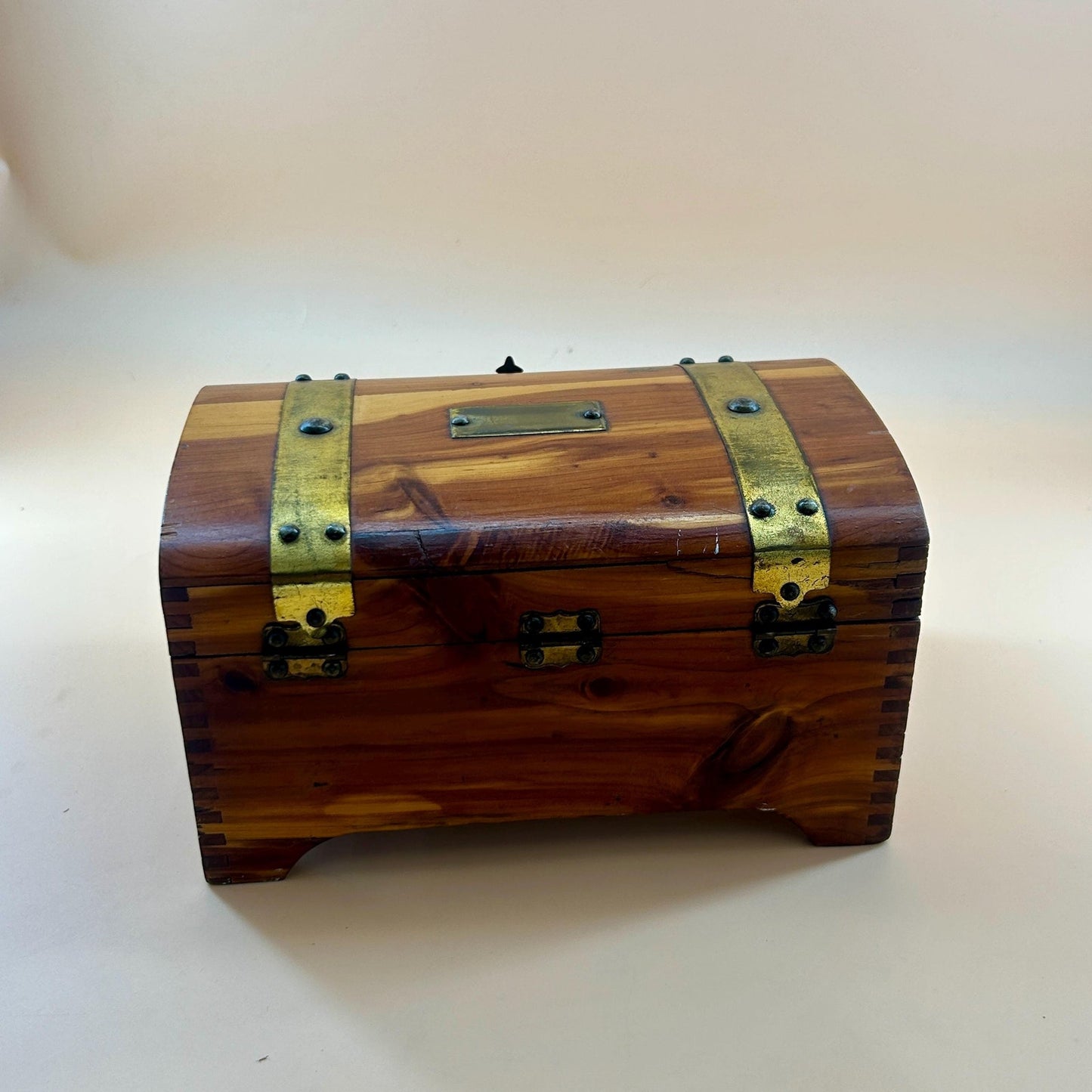 Antique Cedar Jewelry Box McGraw Box Co 1926 Patent Art Deco Cedar Keepsake Chest Vintage Wooden Jewelry Chest Dovetail Cedar Trinket Box