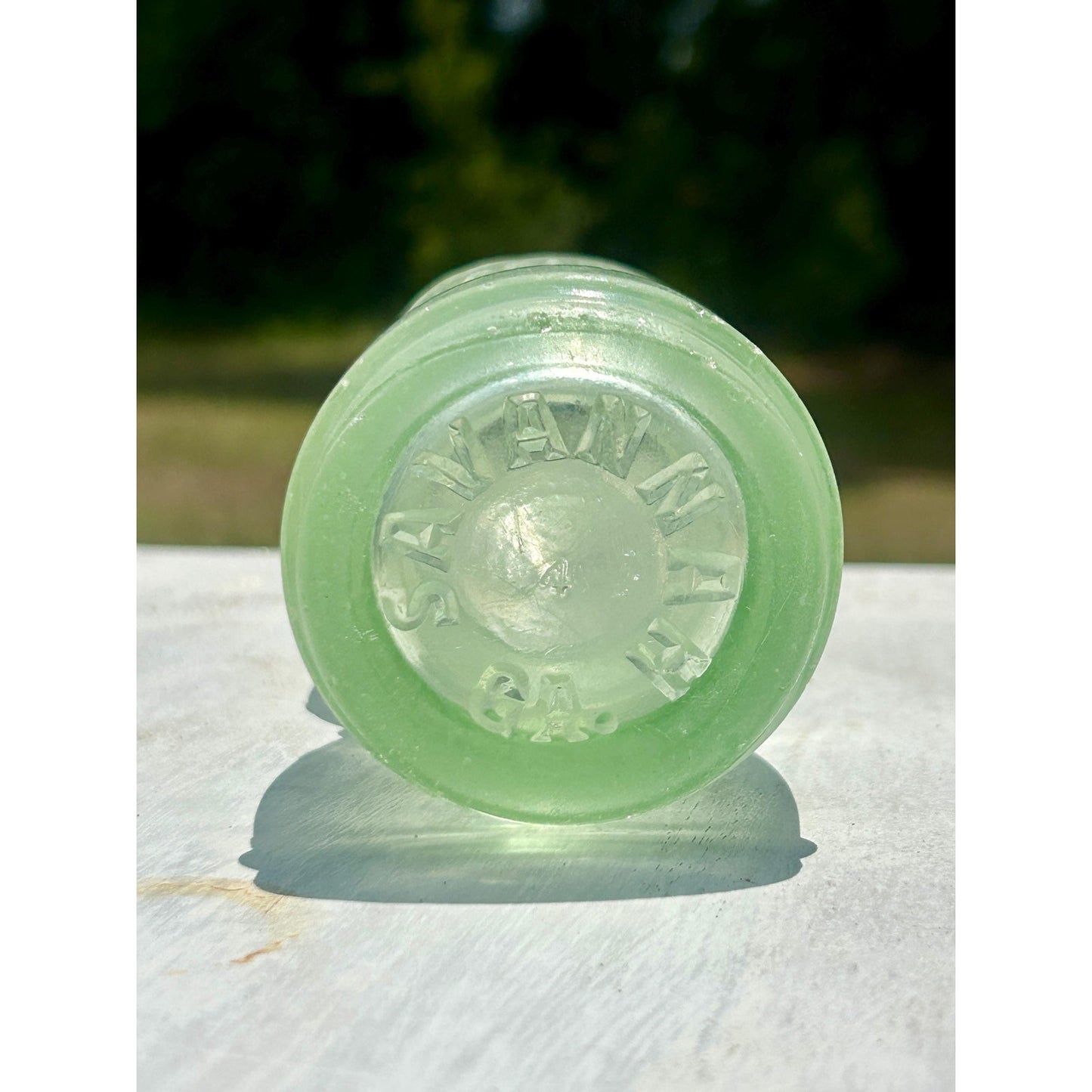 Antique NuGrape Soda Bottle, Savannah Georgia, Embossed 6 oz Green Glass, Patented March 9 1920 . Scarce vintage bottle. Savannah , GA