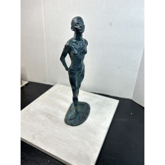 Vintage Cipriano Signed Ballerina Art Dance Sculpture 14 Inch Figurine