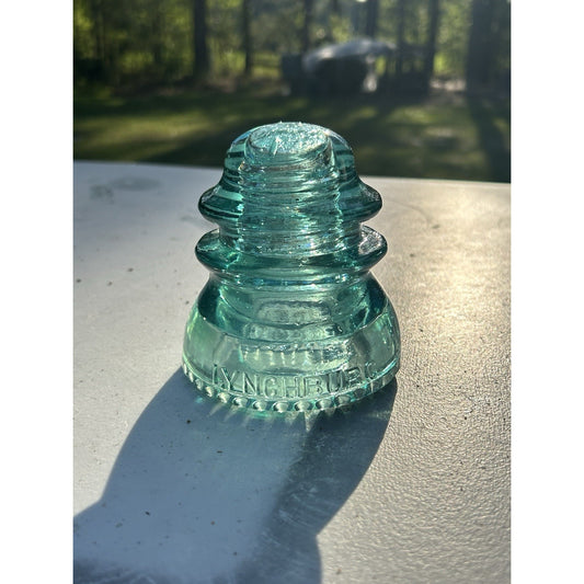 Gorgeous Rare CD 154 Lynchburg No 44 Ice Blue Vintage Glass Insulator
