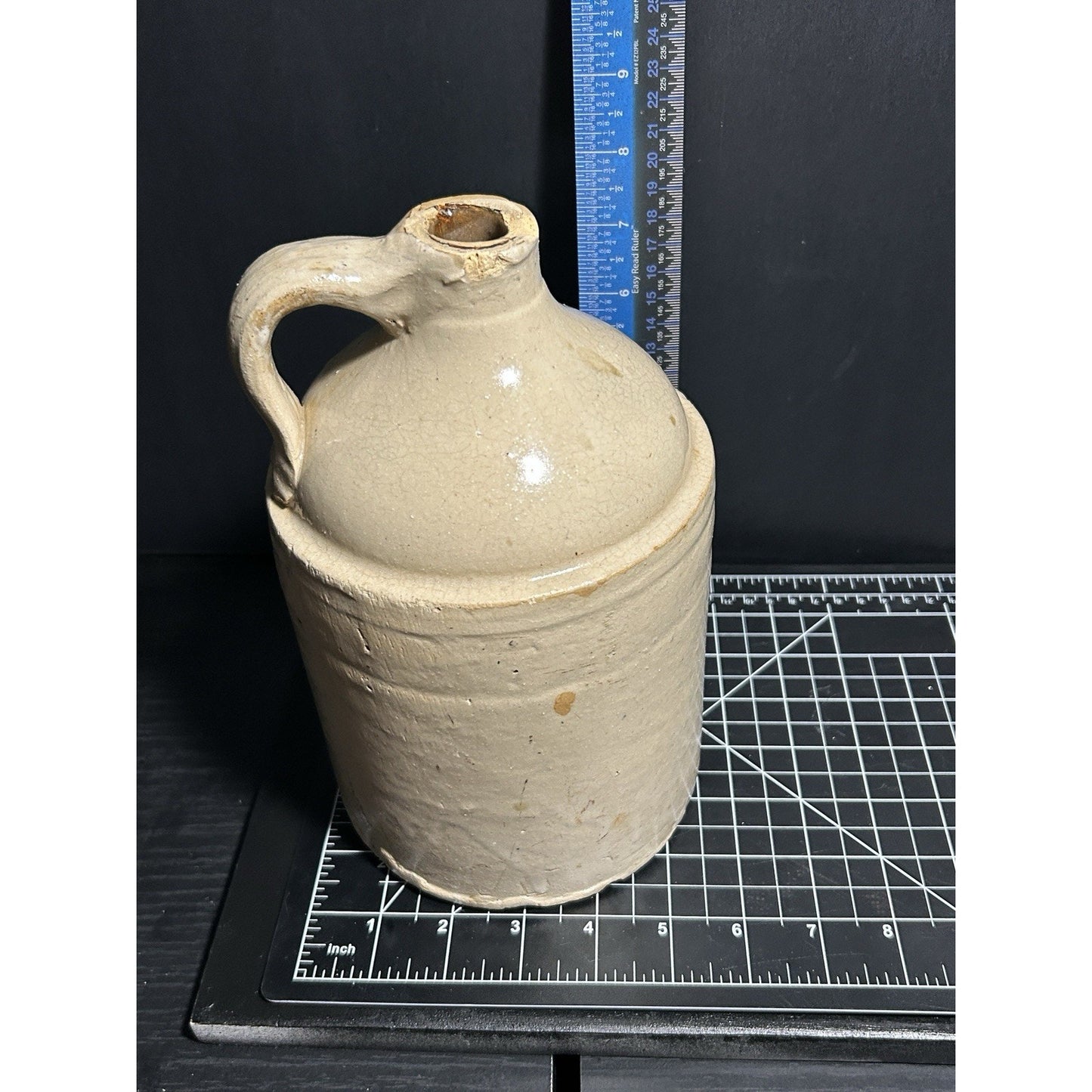 Antique 2 Gallon Stoneware Pottery Moonshine Whiskey Jug Crock Primitive