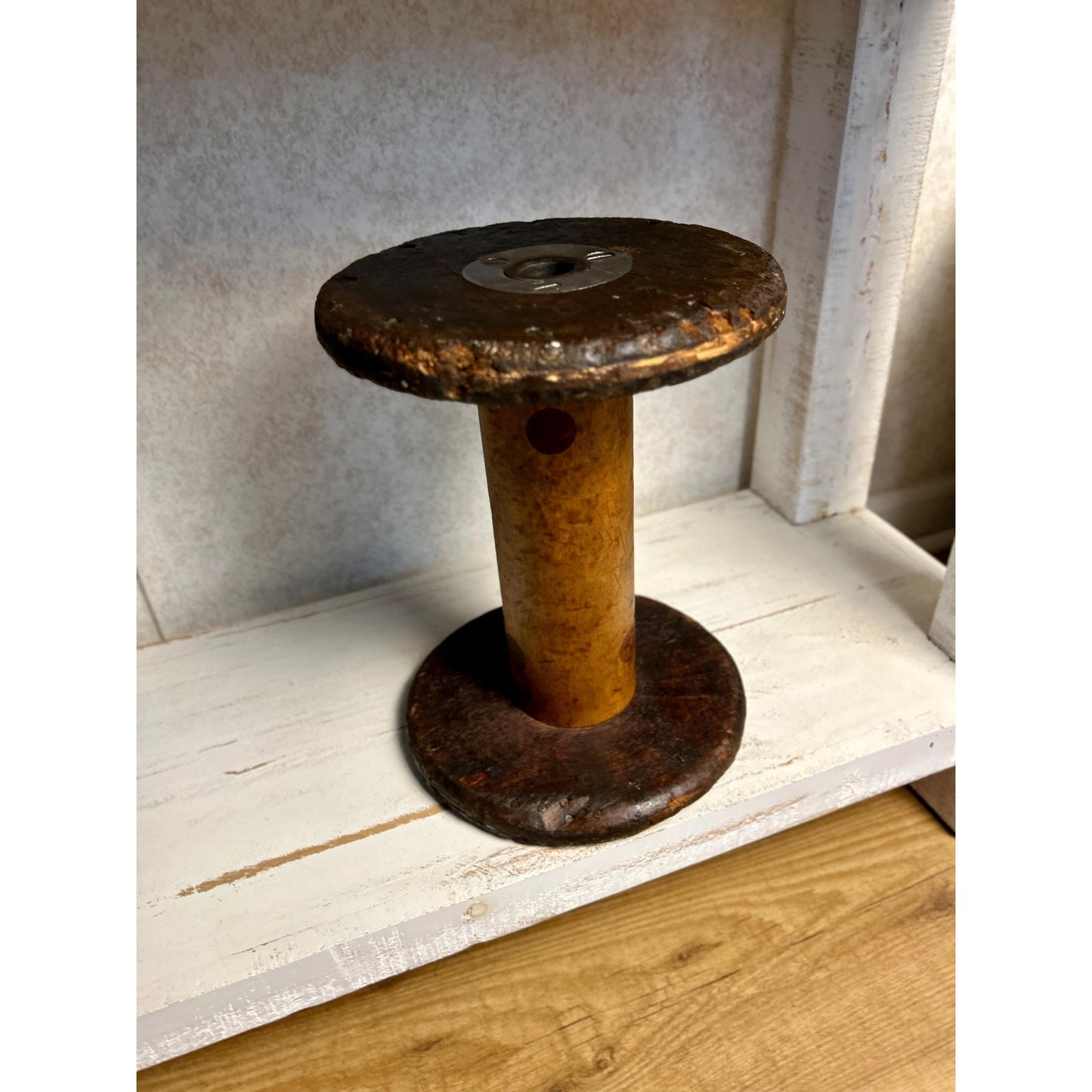 Exceptional Antique Vermont Textile Mill Bobbin Factory Stamped Burlington VT Early American Industrial Artifact Decor