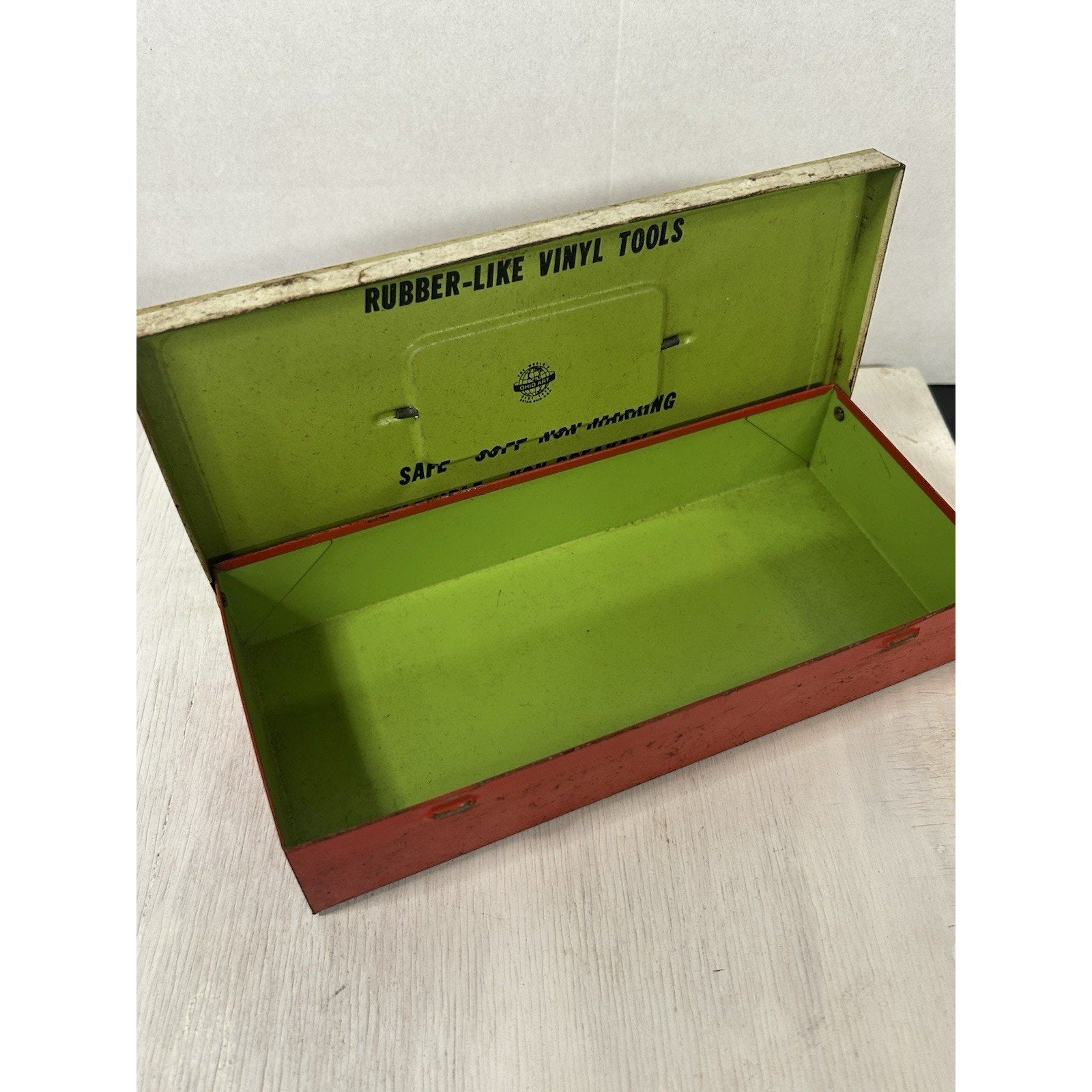 Ohio Art Busy Boy tool chest interior compartments view