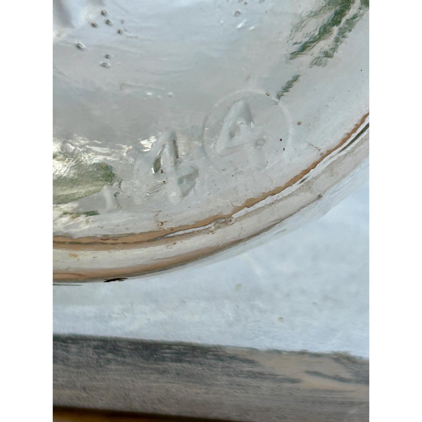 1944 Vintage Harms Dairy Oakhurst Farm Savannah GA Quart Milk Bottle Green ACL Family Graphic