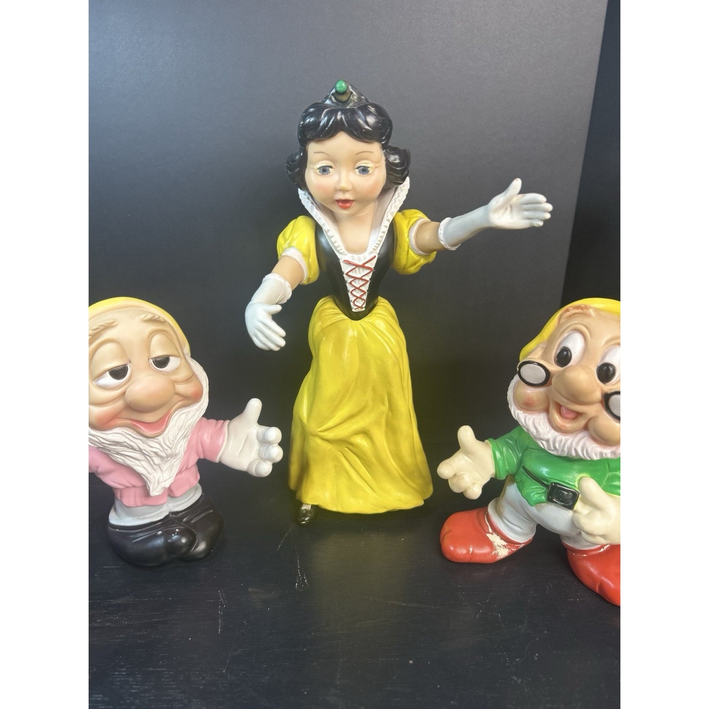Vintage Disney 1963 Italy rubber squeak toy set three figures