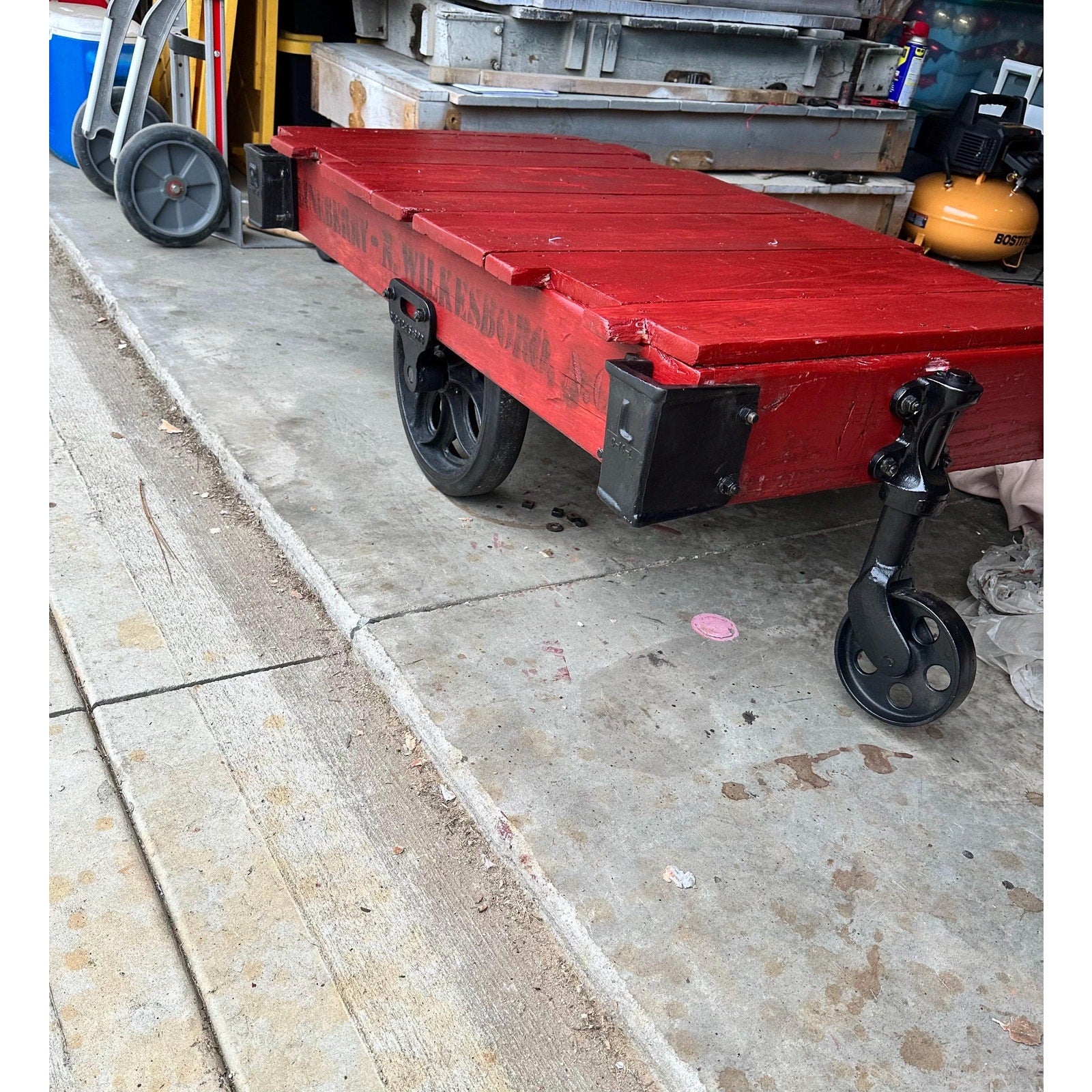 Antique Lineberry cart full condition view — original patina preserved, professional restoration
