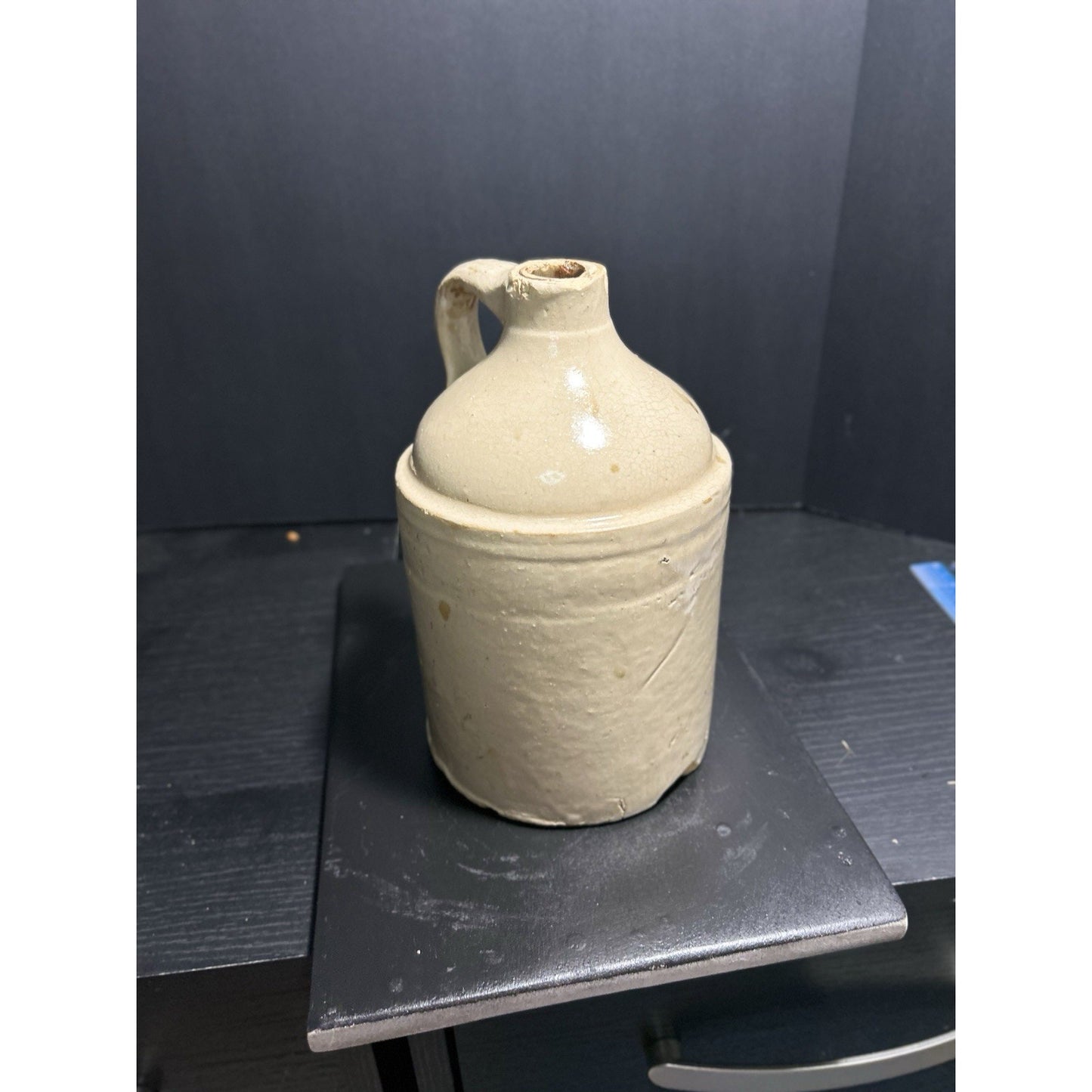Antique 2 Gallon Stoneware Pottery Moonshine Whiskey Jug Crock Primitive