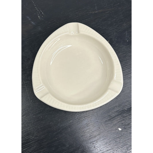 Vintage Red Wing Light Ivory Ashtray Art Deco Pottery 5 Inch MCM Decor