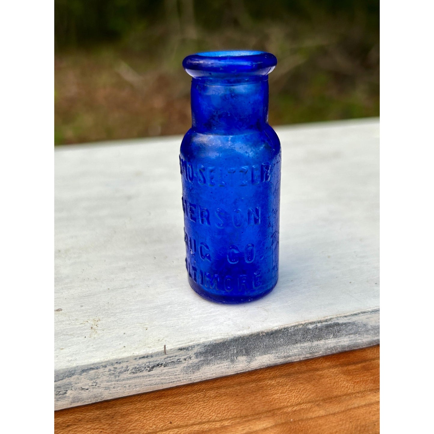 Bromo-Seltzer Bottle Emerson Drug Co Baltimore MD – Cobalt Blue Embossed Apothecary Medicine Bottle