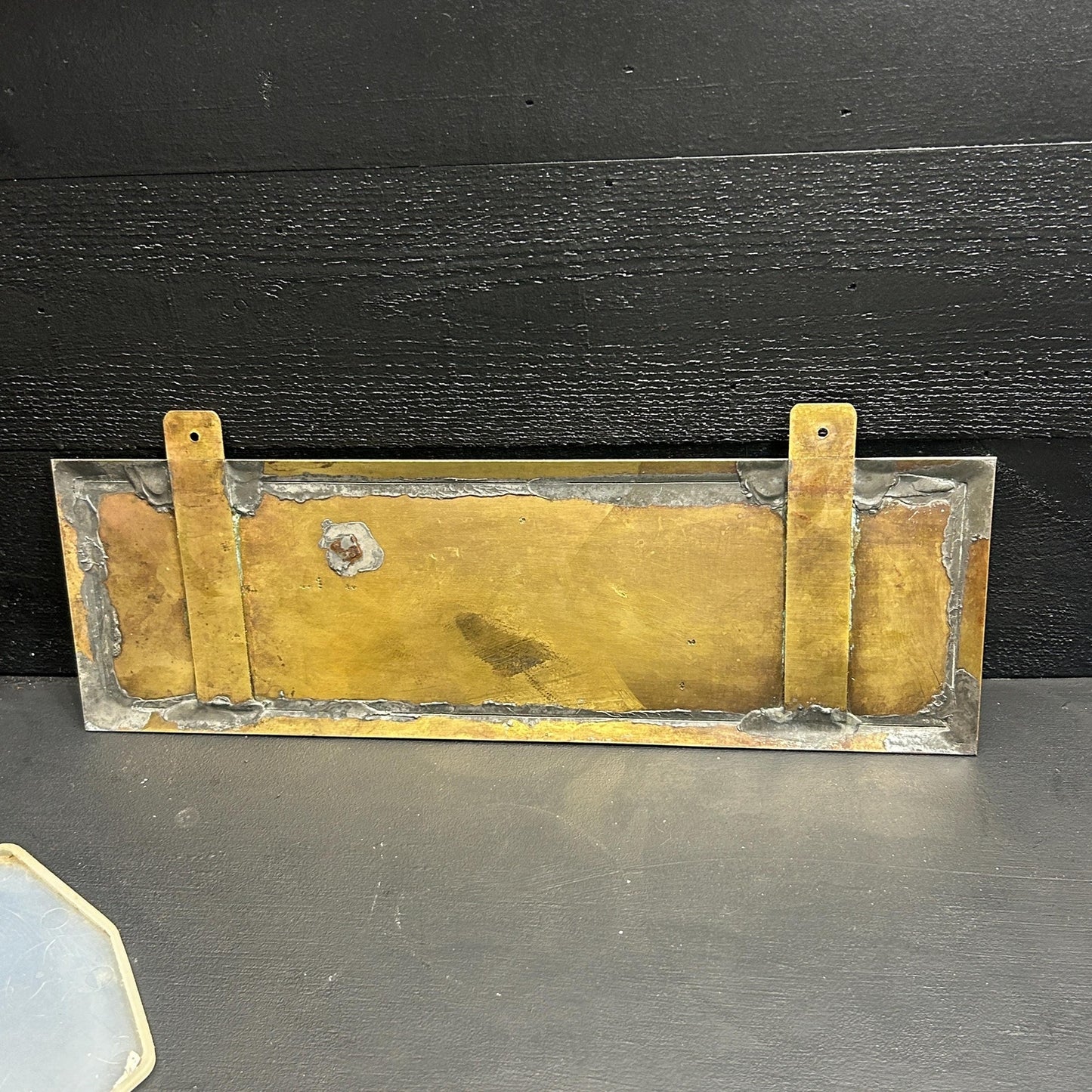 Restored Antique Brass Lawyer Sign – GEORGE A. BULLOCK Attorney at Law Plaque – Early 1900s Engraved Brass Law Office Sign. gorgeous shine!