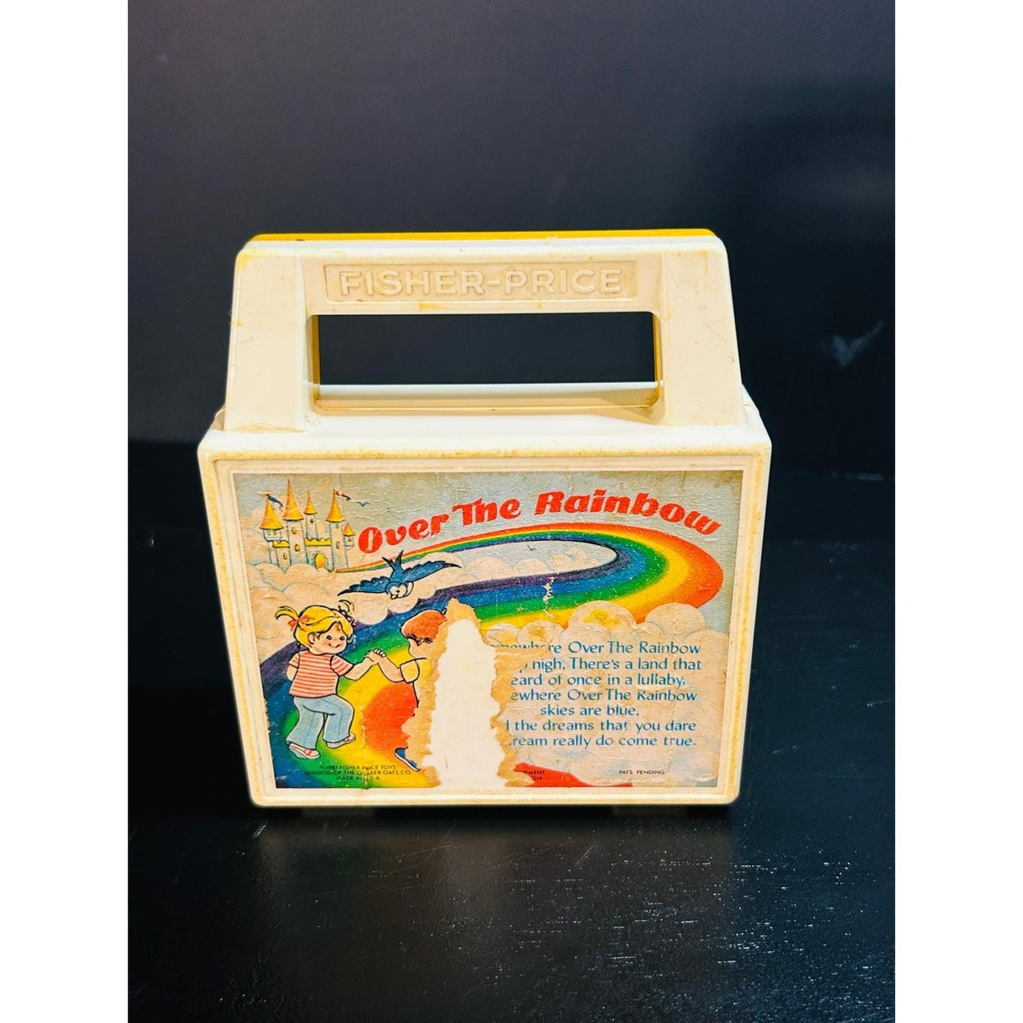 Vintage 1981 Fisher-Price Music Box Radio #772 Over the Rainbow Toy | Working Wind-Up Musical Radio | Retro Nursery Collectible Gift rare
